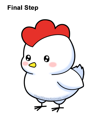 How to Draw Cute Cartoon Chicken Chibi Kawaii