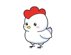 How to draw a Cute Cartoon Chicken