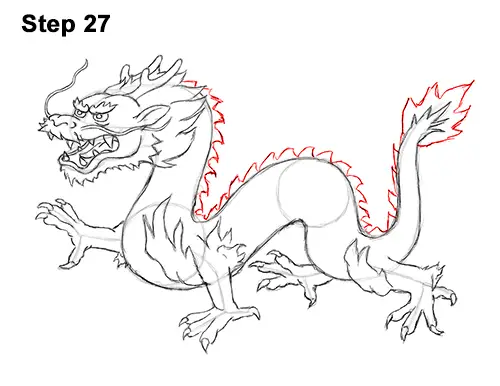 Draw Chinese Dragon 27