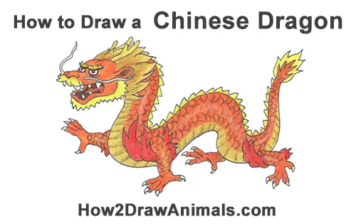 Chinese Dragon Drawing  Learn to Draw a Chinese Dragon Step by Step