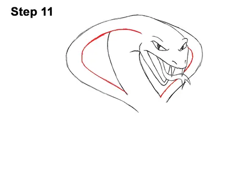 Draw Cartoon Mean Angry Cobra Snake 11