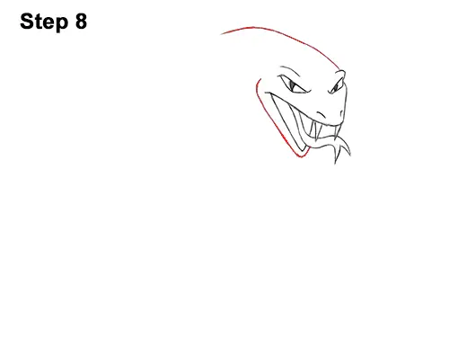 Draw Cartoon Mean Angry Cobra Snake 8