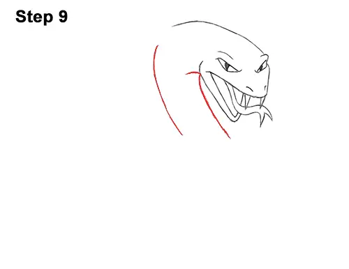 Draw Cartoon Mean Angry Cobra Snake 9