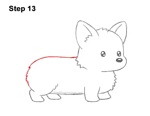 How to Draw Cute Cartoon Corgi Puppy Dog Chibi Kawaii 13