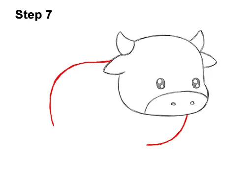 How to Draw Cute Cartoon Cow Chibi Kawaii 7