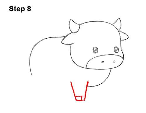 How to Draw Cute Cartoon Cow Chibi Kawaii 8