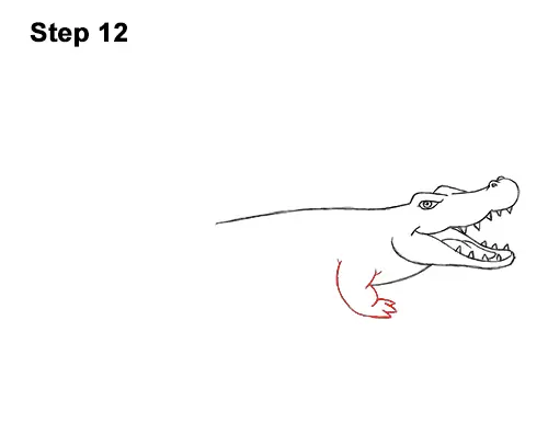 How to Draw Angry Cartoon Crocodile Alligator Smile 12