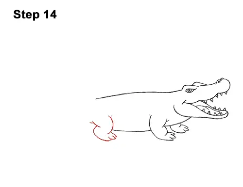 How to Draw Angry Cartoon Crocodile Alligator Smile 14
