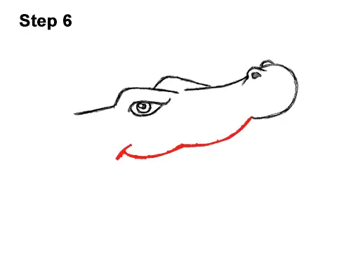 How to Draw Angry Cartoon Crocodile Alligator Smile 6