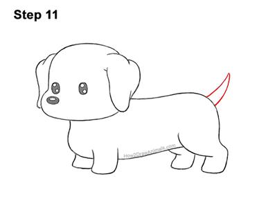 how to draw a cute dog step by step