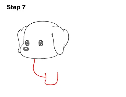 How to Draw a Cute Cartoon Dachshund Wiener Puppy Dog Chibi Kawaii 7
