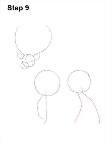 How to Draw a Red Deer Buck Stag Antlers 9