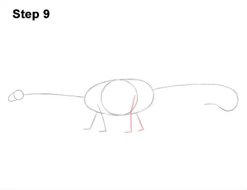 How to Draw Dinosaur Diplodocus Sauropod 9