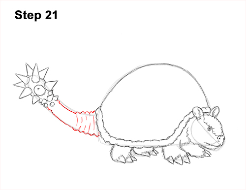 How to Draw a Doedicurus Glyptodon 21