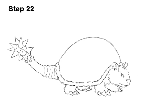 How to Draw a Doedicurus Glyptodon 22