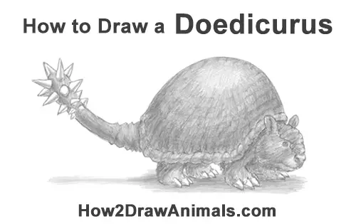 How to Draw a Doedicurus Glyptodon