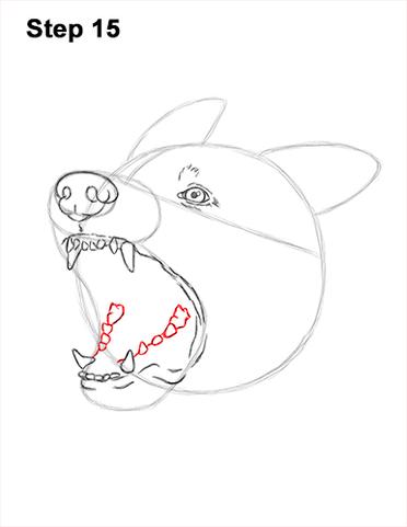Snarling Shepherd Design German Shepherd Snarling Drawings