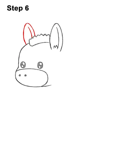 How to Draw Cute Cartoon Donkey Chibi Kawaii 6