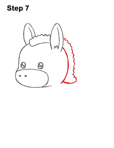 How to Draw Cute Cartoon Donkey Chibi Kawaii 7