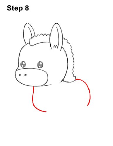 How to Draw Cute Cartoon Donkey Chibi Kawaii 8