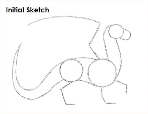 Draw Dragon Sketch