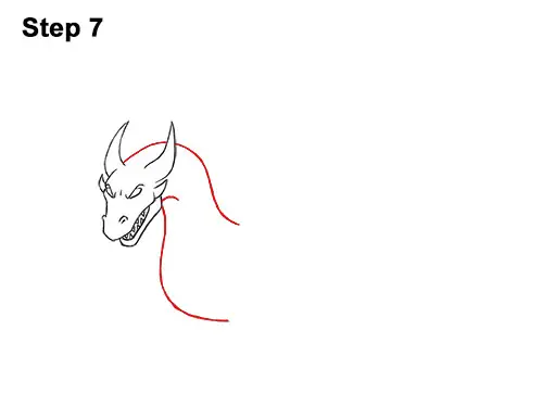 How to Draw Cool Angry Mean Cartoon Dragon 7