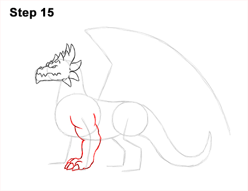 How to Draw a Spring Summer Earth Dragon 15