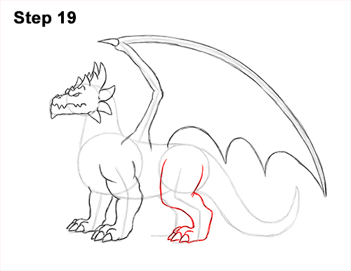 How to Draw a Spring Summer Earth Dragon 19