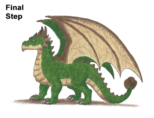 How to Draw a Green Spring Summer Earth Dragon