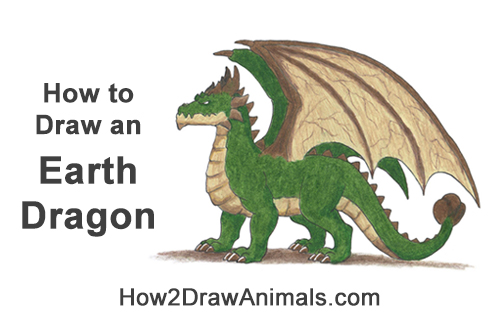 How to Draw a Green Spring Summer Earth Dragon