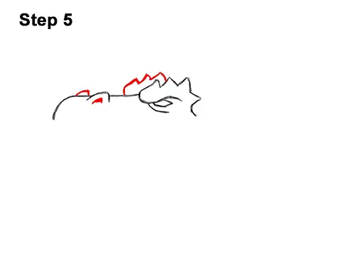 How to Draw a Dragon Head Roaring 5