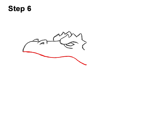 How to Draw a Dragon Head Roaring 6