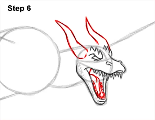 How to Draw a Flying Dragon Wyvern Fire 6
