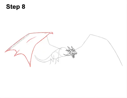 How to Draw a Flying Dragon Wyvern Fire 8
