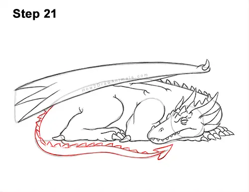 How to Draw a Dragon Sleeping Side 21