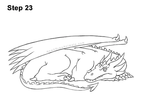 How to Draw a Dragon Sleeping Side 23