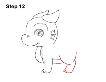 drawings of baby dragons step by step