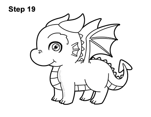 How to Draw a Dragon (Cartoon) VIDEO & Step-by-Step Pictures