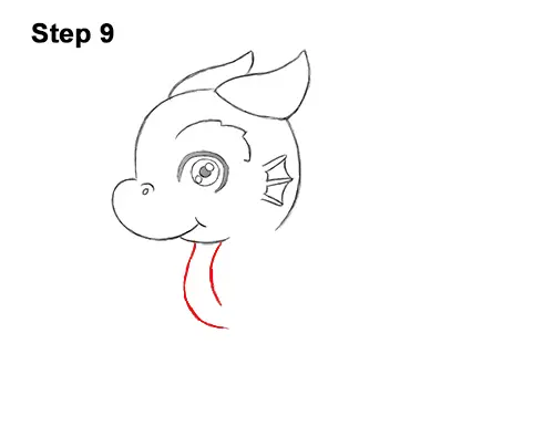 How to Draw a Cute Cartoon Baby Dragon Chibi Kawaii 9