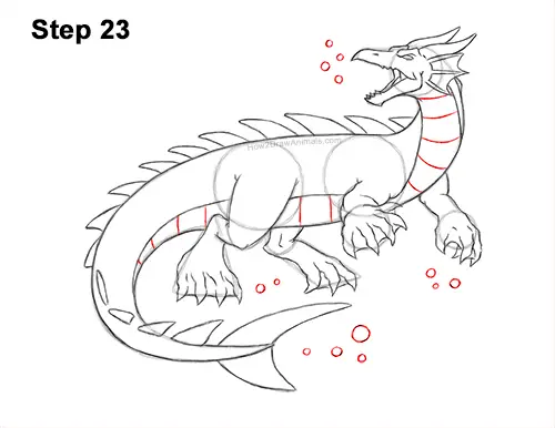 How to Draw Water Dragon Fictional 23