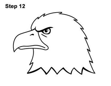 How to Draw a Bald Eagle Head (Cartoon) VIDEO & Step-by-Step Pictures