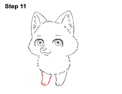 Draw Cute Cartoon Red Fox Chibi Little Mini 11