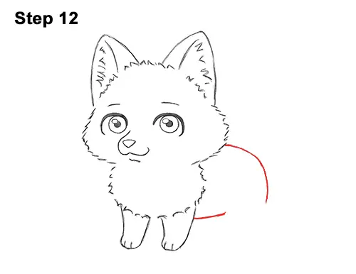 Draw Cute Cartoon Red Fox Chibi Little Mini 12