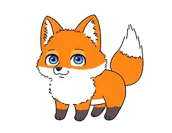 How to draw an cartoon red fox