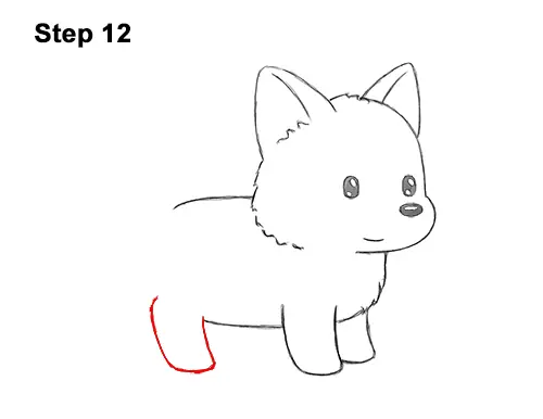 How to Draw Cute Cartoon German Shepherd Puppy Dog 12