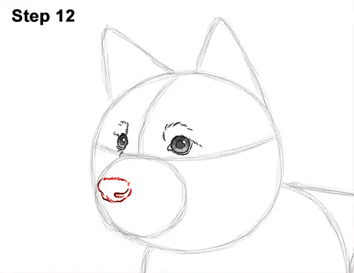 How to Draw a Cute German Shepherd Puppy Dog 12
