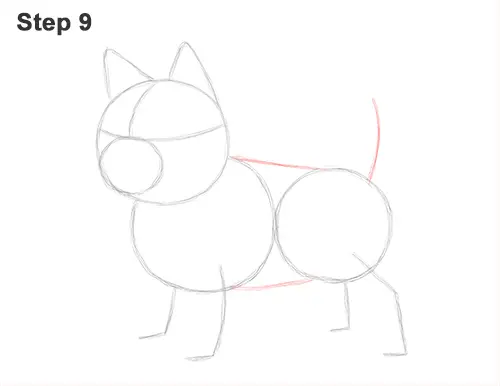 How to Draw a Cute German Shepherd Puppy Dog 9