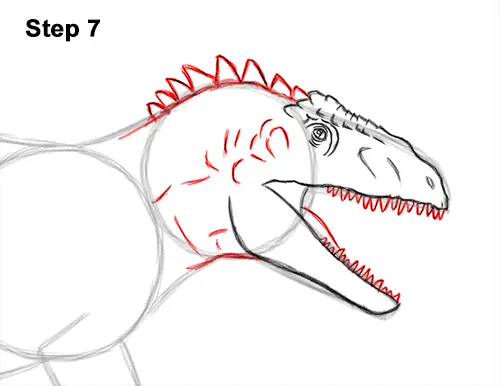 How to Draw a Giganotosaurus Dinosaur from Jurassic World Dominion 7