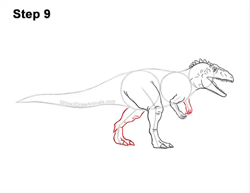 How to Draw a Giganotosaurus Dinosaur from Jurassic World Dominion 9