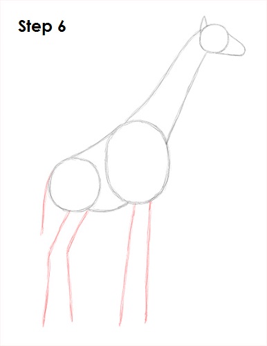 cartoon Giraffe drawing easy step by step